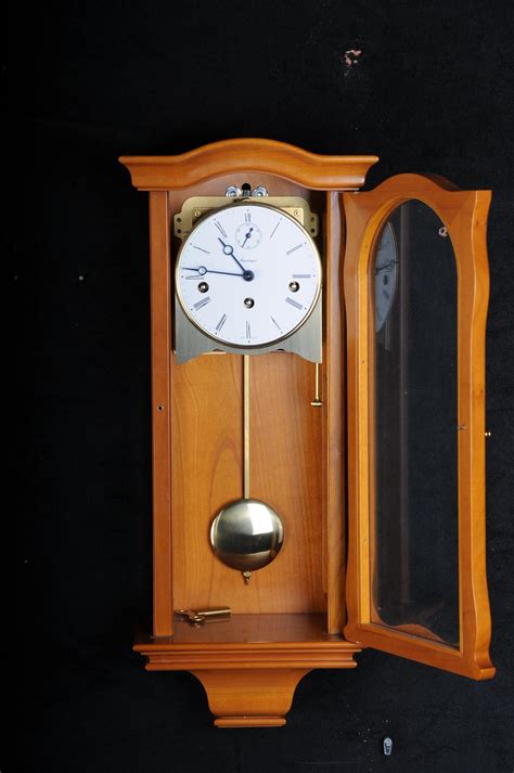 Classic Kieninger Pendulum Wall Clock/Regulator, Cherry Wood For Sale ...