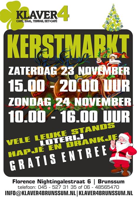 Kerstmarkt 2024 @ Klaver 4, klaver 4, Brunssum, 23 November to 24 ...