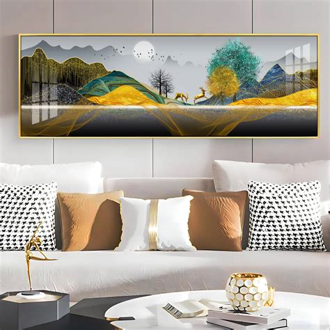 The Dawn at Forest Luxury Crystal Horizontal Wall Art – LuxxeArt