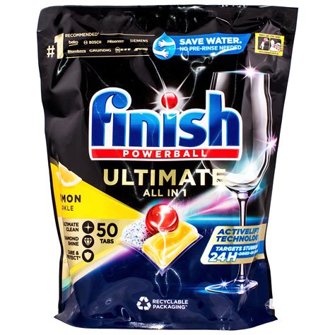 Finish Dishwasher Tablets Ultimate 50 Lemon : Amazon.in: Health ...