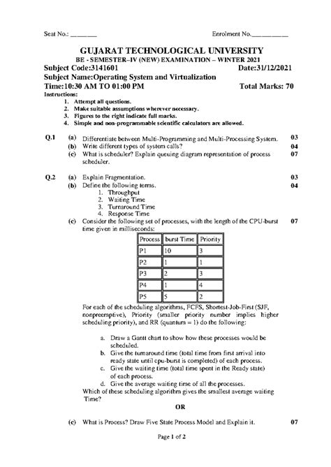 3141601 BE Winter 2021 - Try to understand - Page 1 of 2 Seat No ...