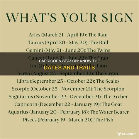 Capricorn Season: Know The Dates And Traits | ShunSpirit