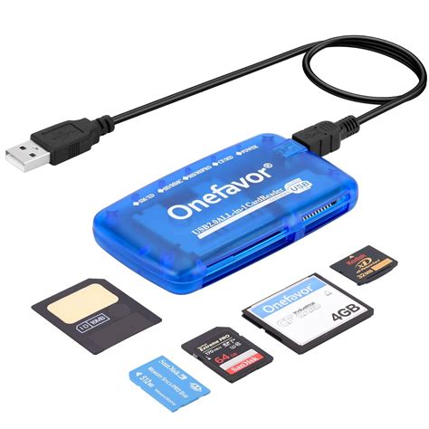 Onefavor SmartMedia Cards Reader Writer, All-in-1 USB Universal Multi ...