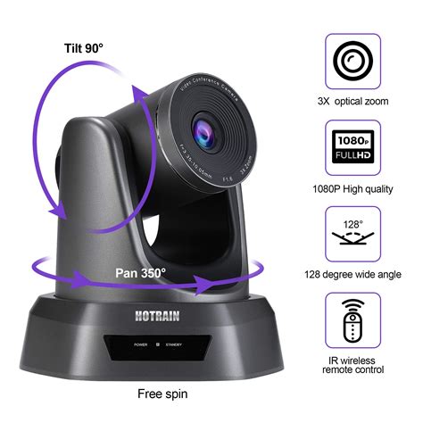 Buy Hotrain Webcam Conference Room Camera 3X Optical Zoom Full HD 1080p ...