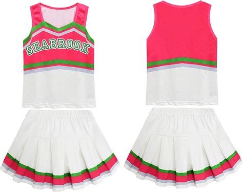 Buy JOURPEO Girls Cheerleader Costumes Toddler Cheerleading Dress up ...