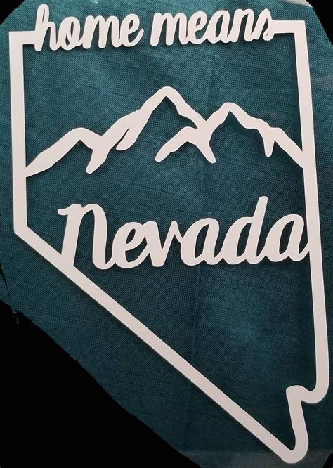 Home Means Nevada With Mountains White Matte Vinyl Car Truck - Etsy UK