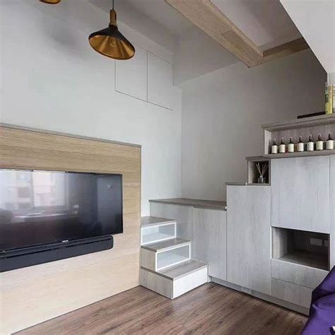 23平loft单身公寓北欧风，楼梯还“兼职”收纳功能！_空间