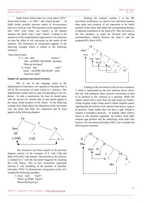 Wh Question In-Situ and Movement in Najdi Dialect | PDF