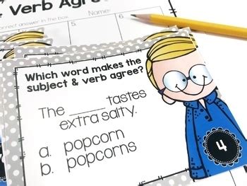 Grammar Third Grade Activities: Subject and Verb Agreement | TPT
