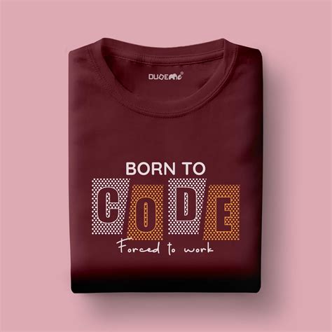 Born To Code Half Sleeve T-Shirt - DudeMe – Dudeme