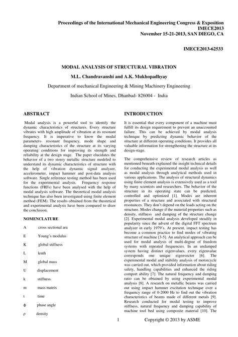 Structural Dynamic Modal Analysis Example 的图像结果