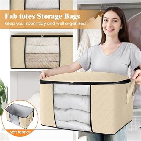 Fabtotes Fab totes 3 Pack Clothes Storage, Foldable Thick India | Ubuy