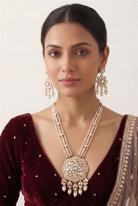 Kundan Long Necklace Sets Online | Zevar by Geeta