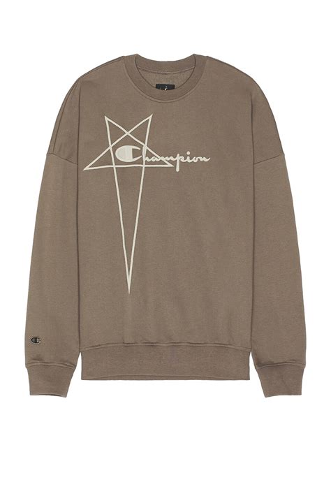 Rick Owens X Champion Pullover Sweater in Dust | FWRD