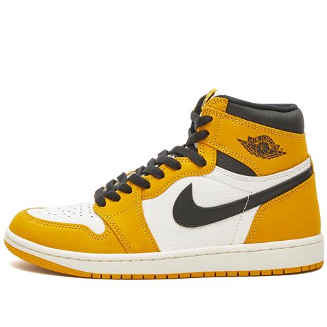 Air Jordan 1 Retro Hi OG RMSTD Yellow Ochre, Black & Sail | END. (US)