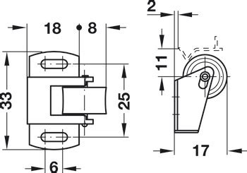 Roller catch, For screw fixing, steel - in the Häfele India Shop