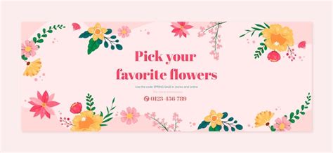 Florist facebook cover template design | Free Vector