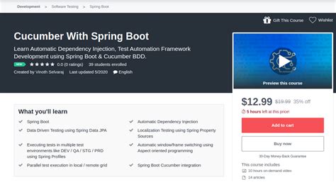Spring Boot Cucumber 的图像结果