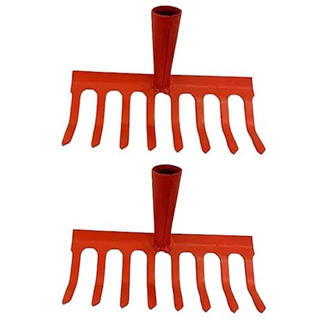 Metal Rake | Steel Garden Rake | Gardening Tool | 10 Teeth | Hand ...
