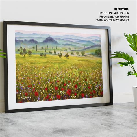 Buy Landscape Painting of Italian Tuscany Cypresses Landscape Art ...