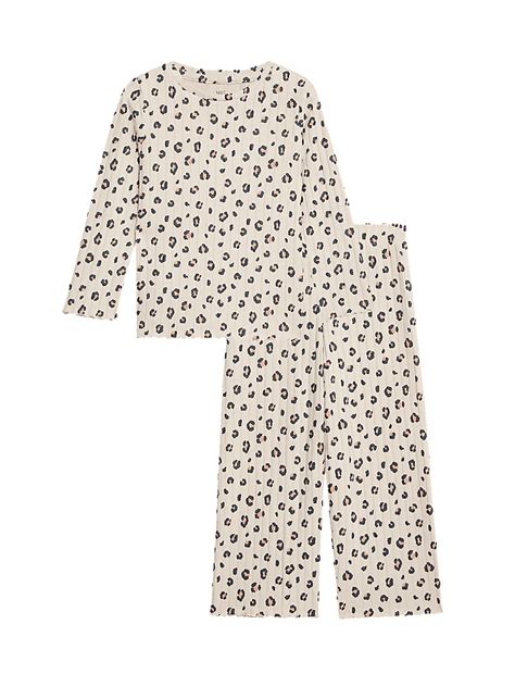 Buy Leopard Print Cosy Ribbed Pyjamas (1-16 Yrs) at Marks & Spencer