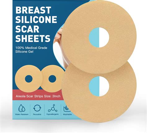 Amazon.com : 6 Pack Silicone Scar Removal Sheets for Breast - Breast Silicone Scar Sheets Tape ...