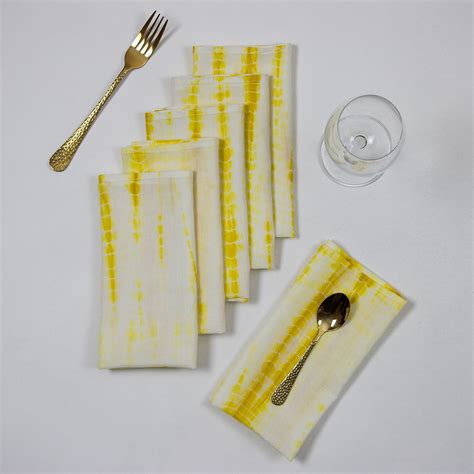 Indian Handmade Soft Yellow Cotton Napkins Online DMAASA.in – Dmaasa