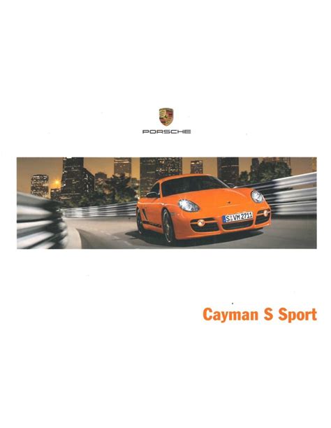 2009 PORSCHE CAYMAN S SPORT PROSPEKT ENGLISCH (USA)