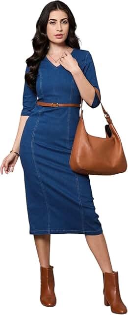 Amazon.in: Denim - Women's Dresses / Women's Dresses & Jumpsuits ...