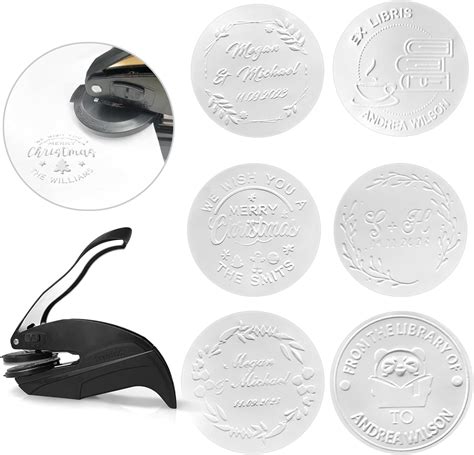 Custom Book Embosser Stamp Personalized Customized Your Text Name Date ...
