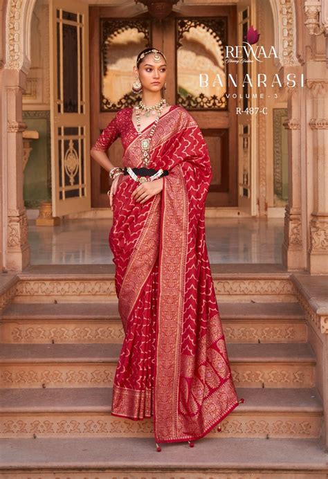 Wholesale Rewaa Banarasi Vol-3 R-487 to R-489 Colors - Ash Designers