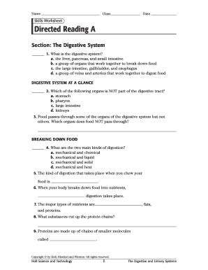 Fillable Online Skills Worksheet Directed Reading A - tamaquak12paus ...