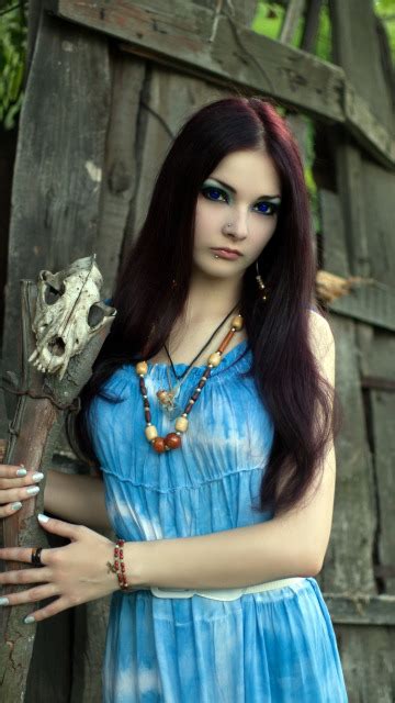 Download wallpaper girl, nature, witch, the witch, the witch, the skull ...