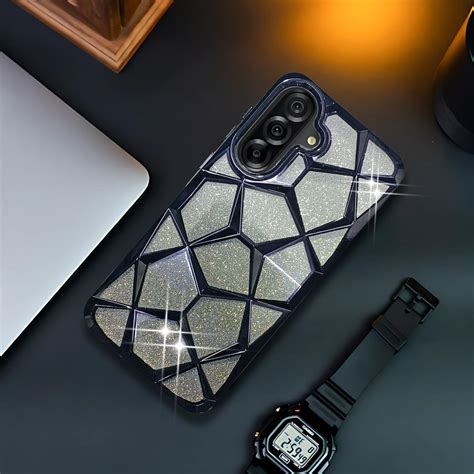 Dazzle Black Silicone case for Samsung A56 – The Hatke