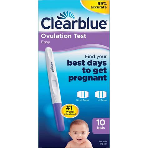 Clearblue Easy Ovulation Predictor Kit - 10 Tests for Accurate LH Surge ...