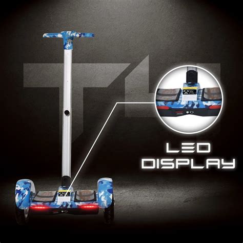 T4 Hoverboard with Handle (Military Blue) - Tygatec