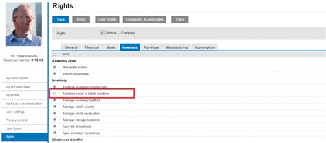 Exact for Manufacturing Ease of Use: Introducing a right to edit serial ...