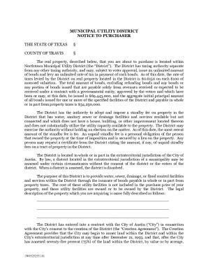 Fillable Online NOTICE TO PURCHASER THE STATE OF TEXAS... Fax Email ...