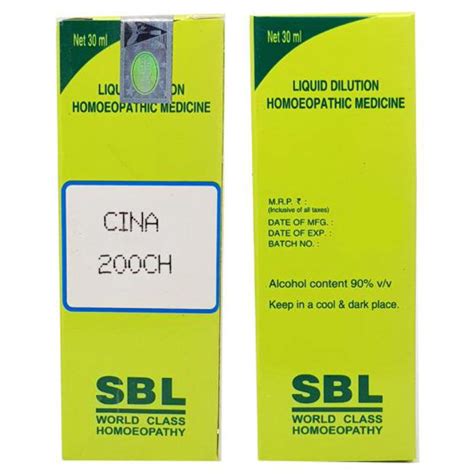 Buy SBL Cina 200 CH Dilution, 30 ml | 19 Minutes Delivery | Apollo Pharmacy