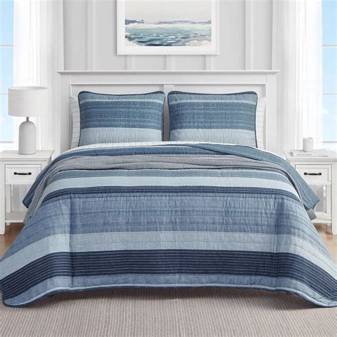 Nautica- Twin Quilt Set, Cotton Reversible Bedding Set, All Season ...