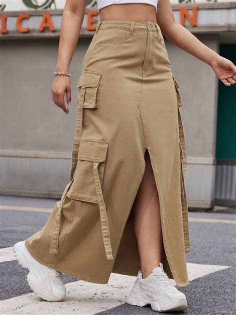 Pocket Denim Straight Skirt | Savana | Bestsellers