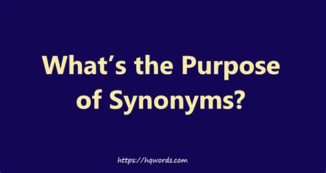 Synonyms Meaning and Examples