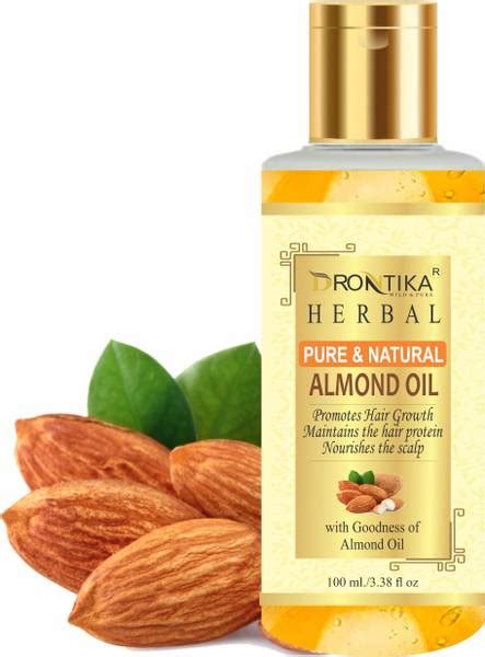 drontika Pure Sweet Almond Oil, Cold-Pressed, Virgin Grade, Organic Oil ...