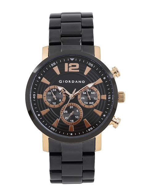 Giordano Black Dial Analog Mens' Watch - 1829-33 : Amazon.in: Fashion