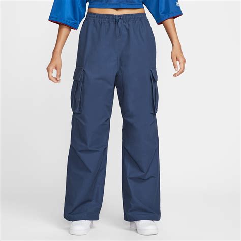 Women's Mid-Rise Blue Trousers. Nike VN