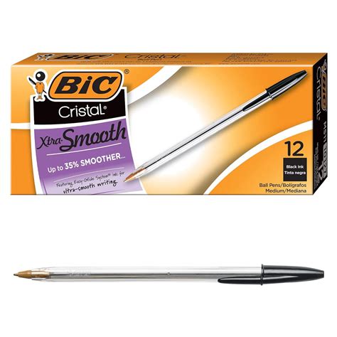 BIC Cristal Stic Ball Pen - Pack of 12, Black : Amazon.in: Office Products