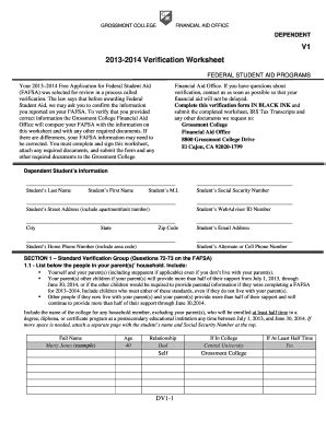 Fillable Online grossmont verfication worksheet dv1 grossmont form Fax ...