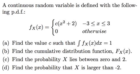 Image result for How to Solve Continuous Random Variable
