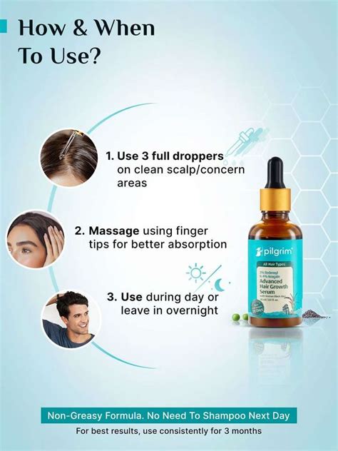 Pilgrim 3% Redensyl & 4% Anagain Hair Growth Serum for Thick Hair ...