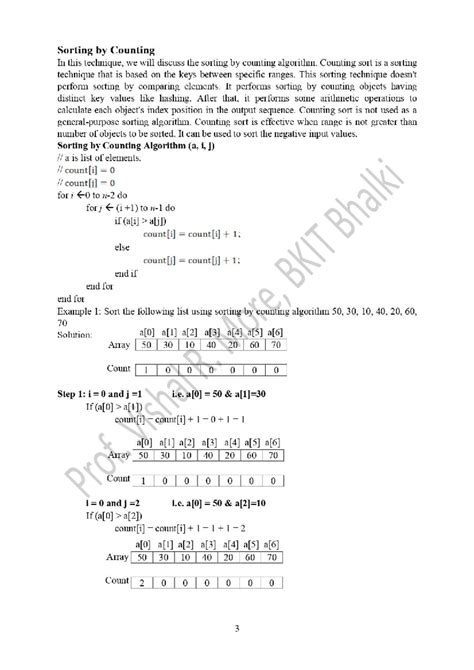 Sorting by Counting - Counting sort is a sorting technique that is ...